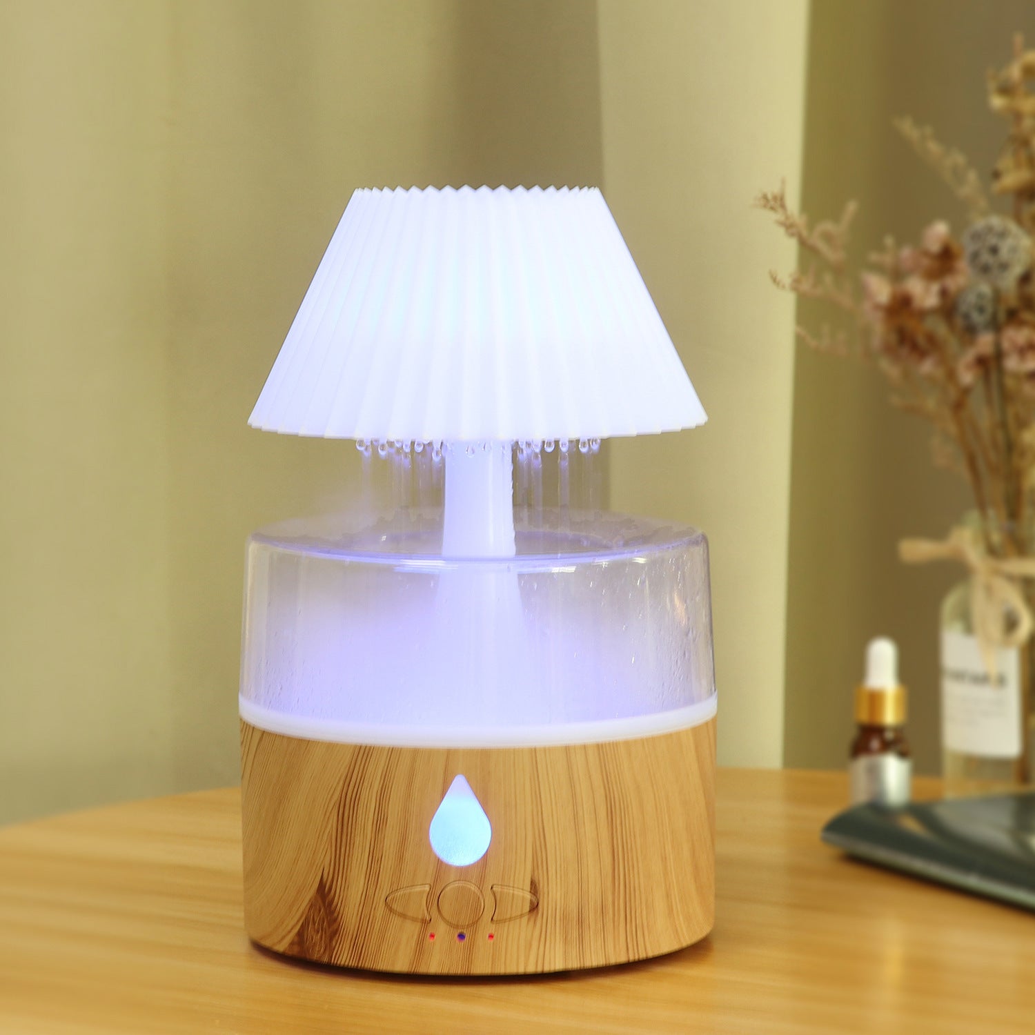 Ultrasonic Colorful Light Humidifier Desk Lamp Cloud Rain