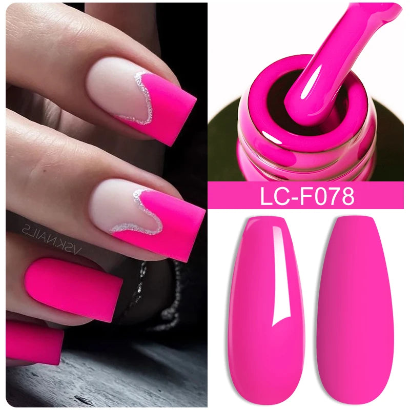 LILYCUTE Pink Purple Color Gel Nail Polish Spring Summer Semi Permanent For Manicure Soak Off Nail Art Gel Varnish