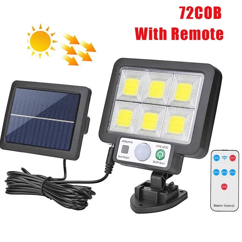 LED Solar Split Wall Lamp Outdoor Waterproof Motion Sensor 3 Mode Solar Light For Garden Security Wall Light