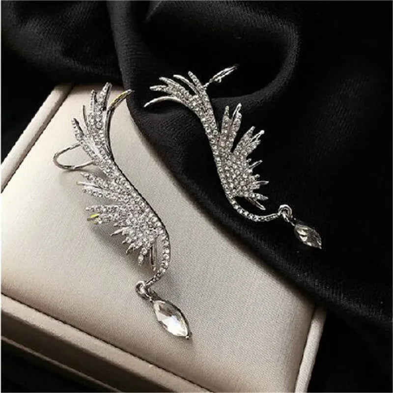 Adolph Trending Crystal Flower Drop Earring Fashion Party Korean Exaggerate Statement Dangle Earrings Female Jewelry For Woman