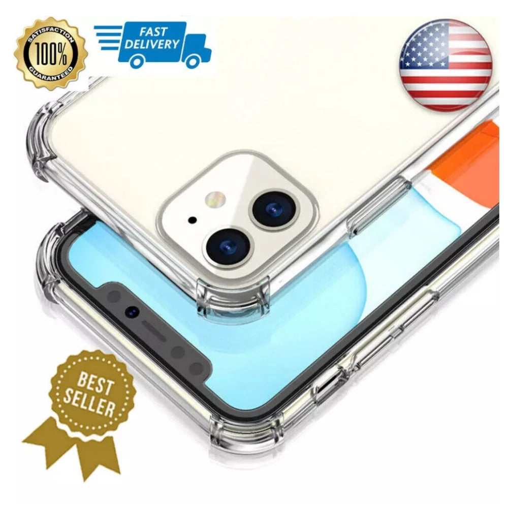 For Apple iPhone 14 13 12 11 Pro Clear Case 3HRating Scratch Resistant Cover