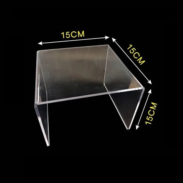 15 Size U Shape Acrylic Display Risers Shelf Showcase Fixtures for Jewelry, Display Stand for Amiibo Funko POP Figures Cupcake