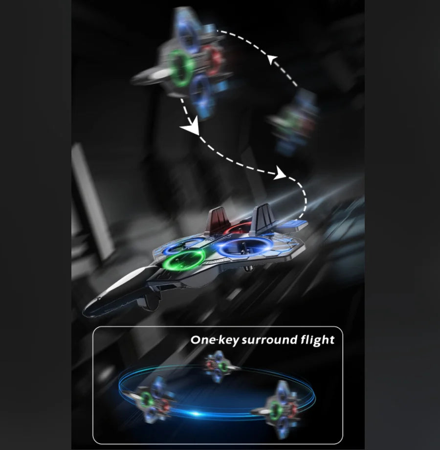 L101 Foam RC Plane F22 Raptor 2.4G 2CH Remote Control Airplane Stunt Fly Aircraft With LED Four Fan 360° One Key Fly Roll Rotate