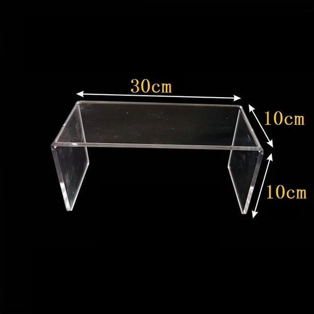 15 Size U Shape Acrylic Display Risers Shelf Showcase Fixtures for Jewelry, Display Stand for Amiibo Funko POP Figures Cupcake