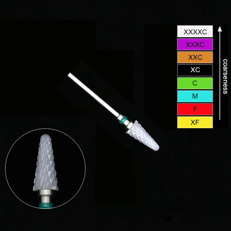 Ceramic Tungsten Nail Drill Bits Milling Cutter For Manicure Pedicure Nail Files Buffer Nails Art Equipment Accessories Tool