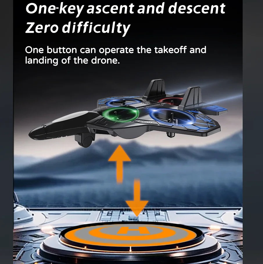 L101 Foam RC Plane F22 Raptor 2.4G 2CH Remote Control Airplane Stunt Fly Aircraft With LED Four Fan 360° One Key Fly Roll Rotate