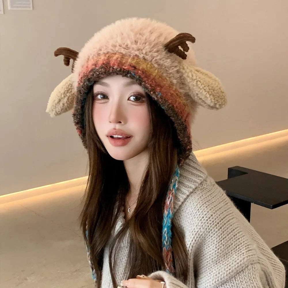 ReindeerCozy™ Windproof Antler Hat 🦌❄️
