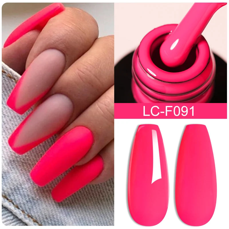 LILYCUTE Pink Purple Color Gel Nail Polish Spring Summer Semi Permanent For Manicure Soak Off Nail Art Gel Varnish