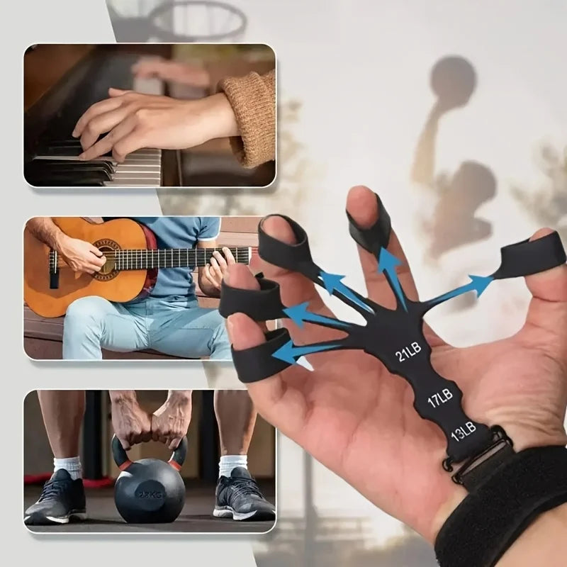 New Silicone Finger Trainer 5 Finger Wrist Stretcher Finger Strength Recovery Flexion and Extension Vein Trainer