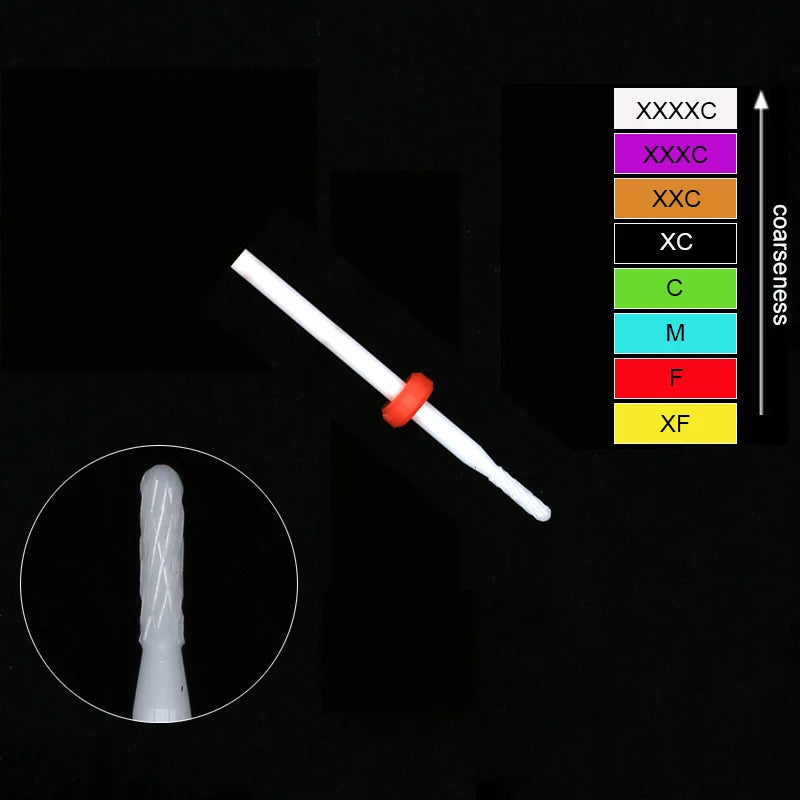 Ceramic Tungsten Nail Drill Bits Milling Cutter For Manicure Pedicure Nail Files Buffer Nails Art Equipment Accessories Tool
