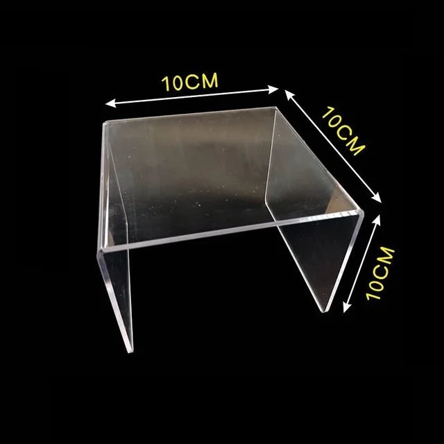 15 Size U Shape Acrylic Display Risers Shelf Showcase Fixtures for Jewelry, Display Stand for Amiibo Funko POP Figures Cupcake