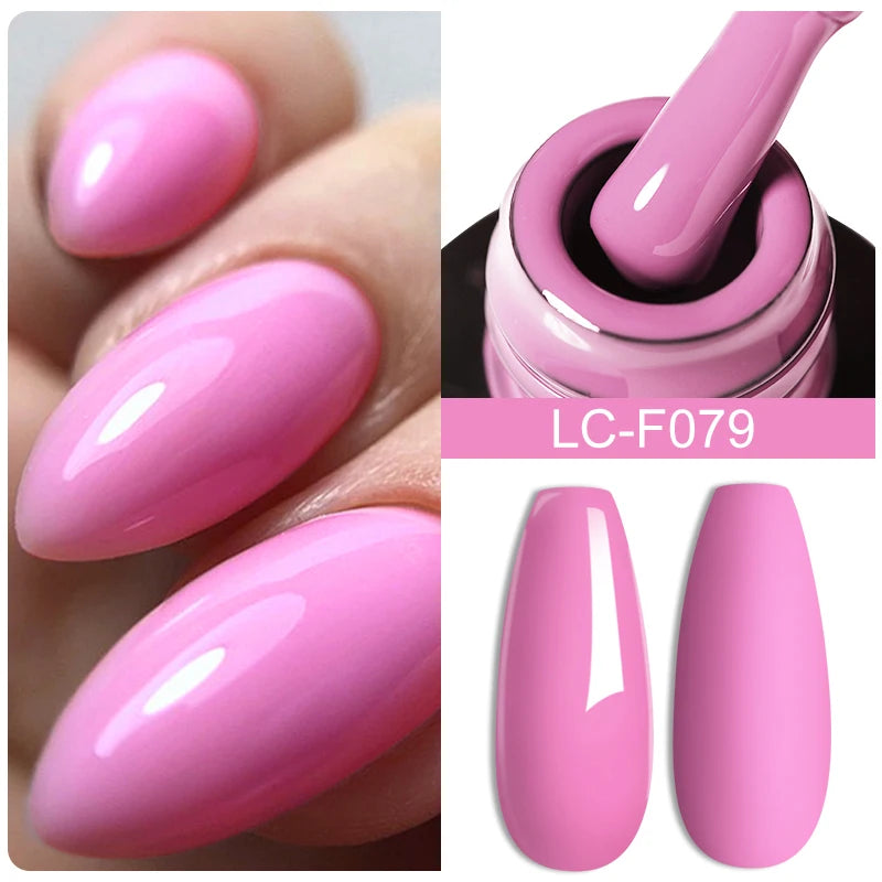 LILYCUTE Pink Purple Color Gel Nail Polish Spring Summer Semi Permanent For Manicure Soak Off Nail Art Gel Varnish