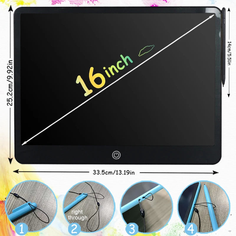 16/12/10/8.5-Inch LCD Graphic Tablet,Drawing Tablet,Electronic Writing Board,3-12Years Kids Birthday Gifts/Christmas/Travel Toys