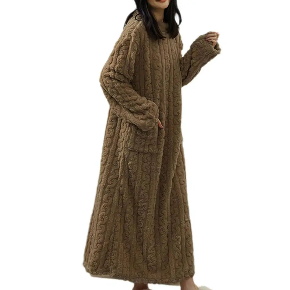 CozyBliss™ Fleece Winter Nightgown ❄️💗