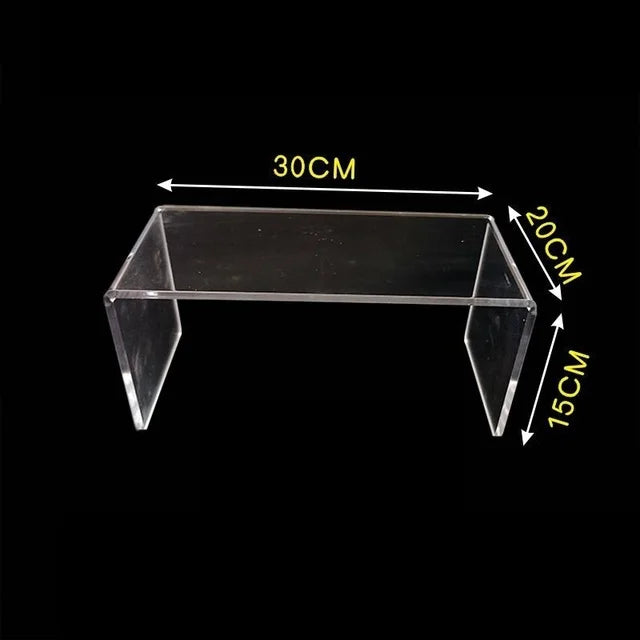 15 Size U Shape Acrylic Display Risers Shelf Showcase Fixtures for Jewelry, Display Stand for Amiibo Funko POP Figures Cupcake