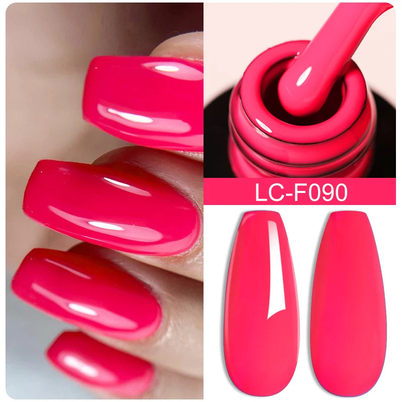 LILYCUTE Pink Purple Color Gel Nail Polish Spring Summer Semi Permanent For Manicure Soak Off Nail Art Gel Varnish