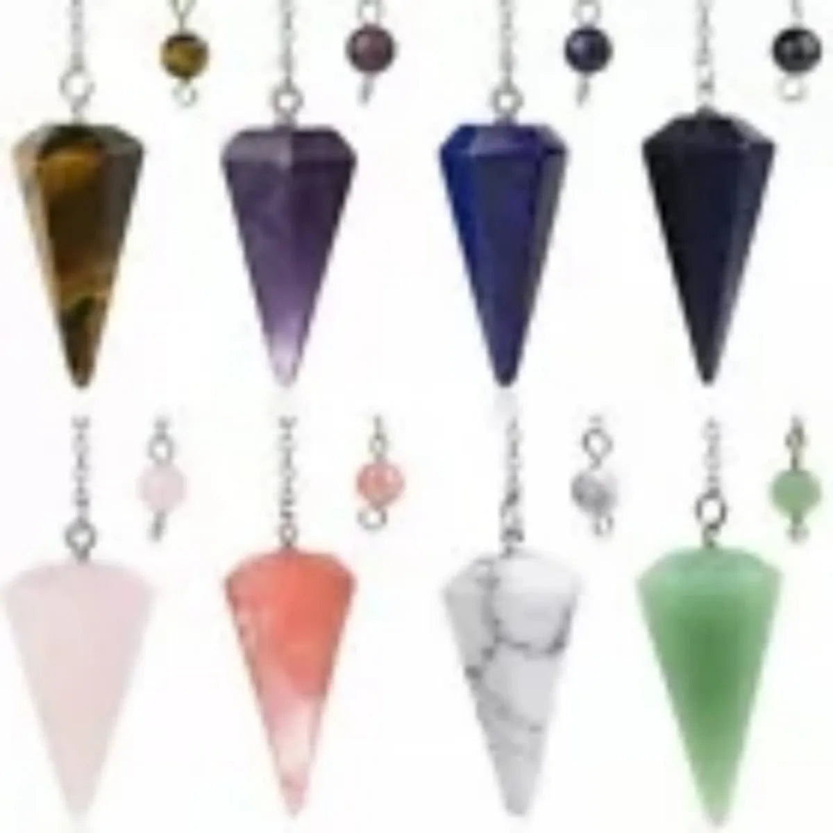 Natural Stone Quartz Agates Pendant  Amethyst Charm Pendulum Pendants For Divination Dowsing  Crystals