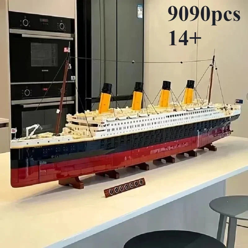 Titani Compatible 10294 Titanic Large Cruise Boat Ship Steamship Home Decor Bricks Building Blocks Children Toy Gifts 9090pcs