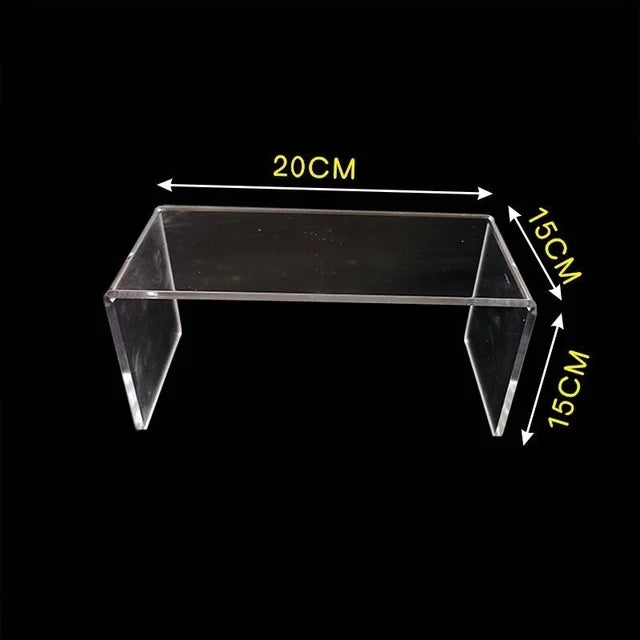 15 Size U Shape Acrylic Display Risers Shelf Showcase Fixtures for Jewelry, Display Stand for Amiibo Funko POP Figures Cupcake