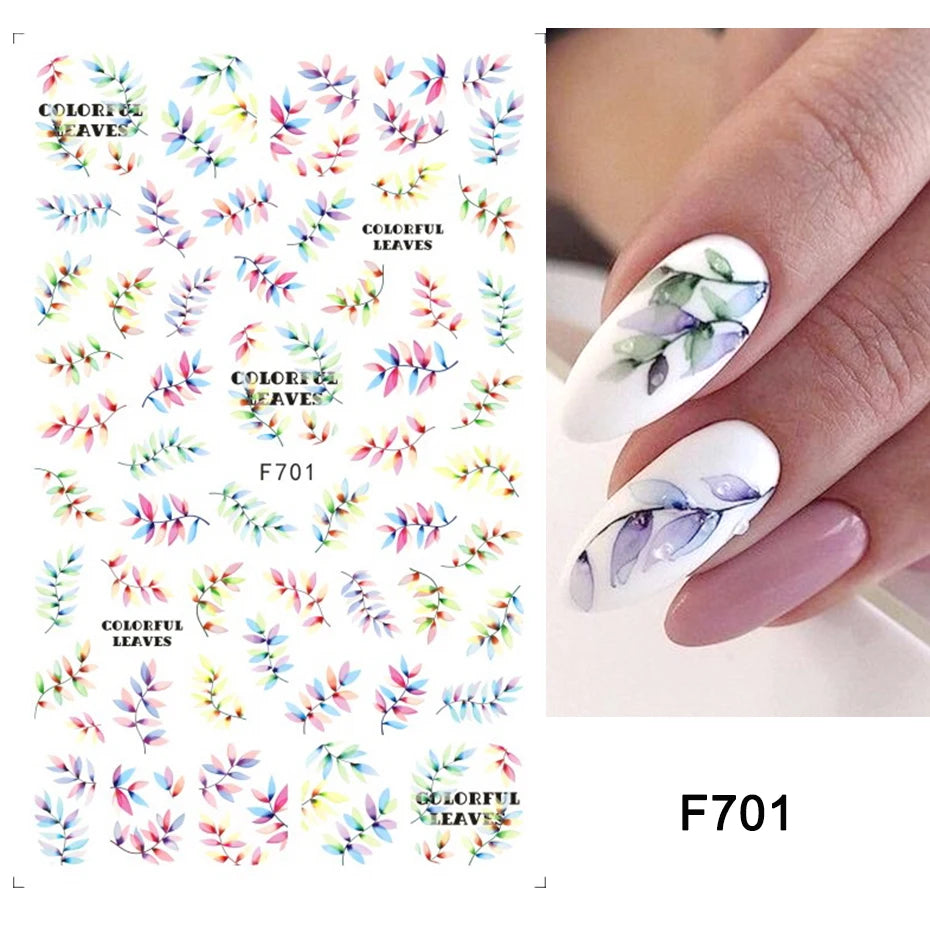 1PCS 3D Laser Heart Letter Nail Sticker Nail Art Decoration Flower Star Nail Accessories Decal Stickers Nail Supplies Nail Parts