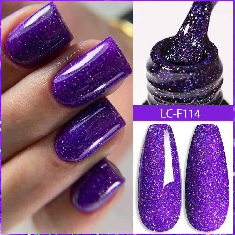 LILYCUTE Pink Purple Color Gel Nail Polish Spring Summer Semi Permanent For Manicure Soak Off Nail Art Gel Varnish