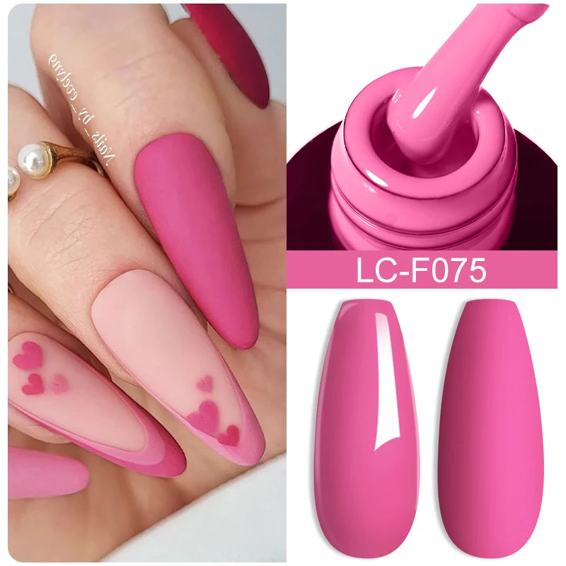 LILYCUTE Pink Purple Color Gel Nail Polish Spring Summer Semi Permanent For Manicure Soak Off Nail Art Gel Varnish