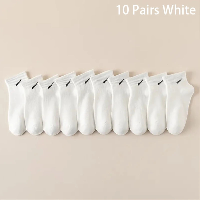 5/10/20/30 Pairs Women/Men Boat Socks Invisible Low Cut Silicone Summer No-show Ankle Socks Solid Color Casual Breathable