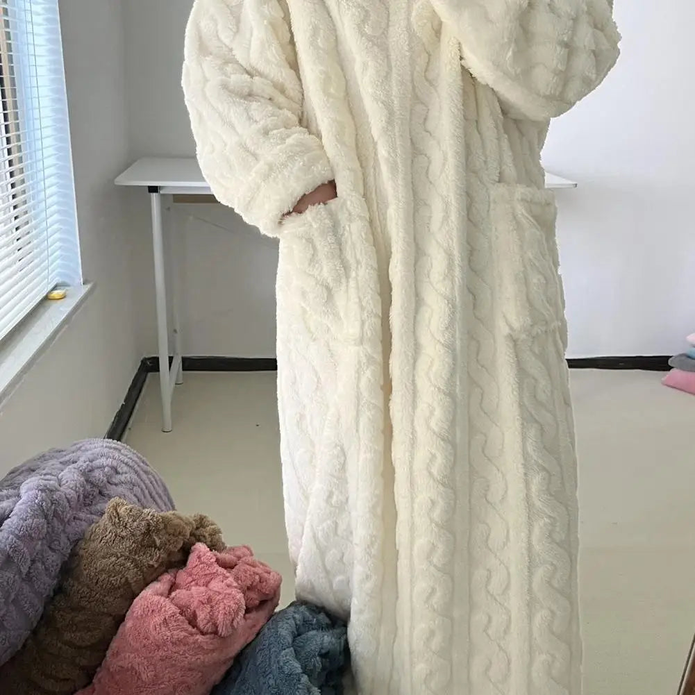 CozyBliss™ Fleece Winter Nightgown ❄️💗