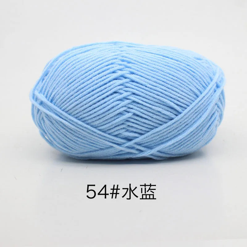 40-50g/Set 4ply Milk Cotton(80%) Knitting Yarn Needlework Dyed Lanas For Crochet Craft Sweater Hat Dolls At Low Price