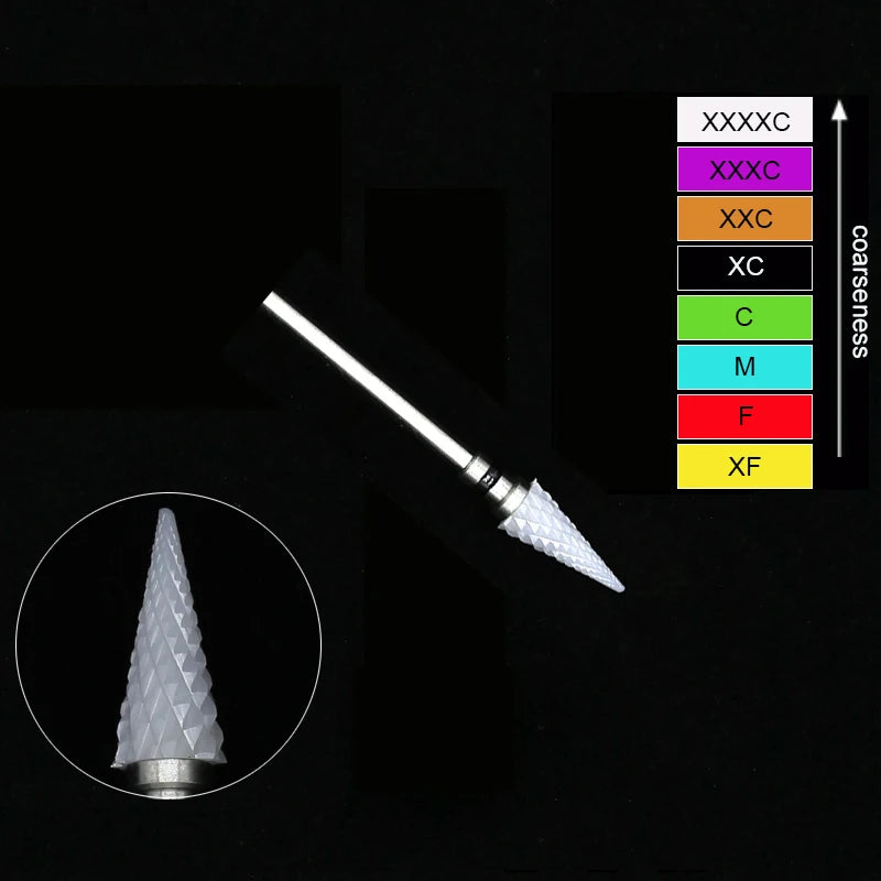 Ceramic Tungsten Nail Drill Bits Milling Cutter For Manicure Pedicure Nail Files Buffer Nails Art Equipment Accessories Tool