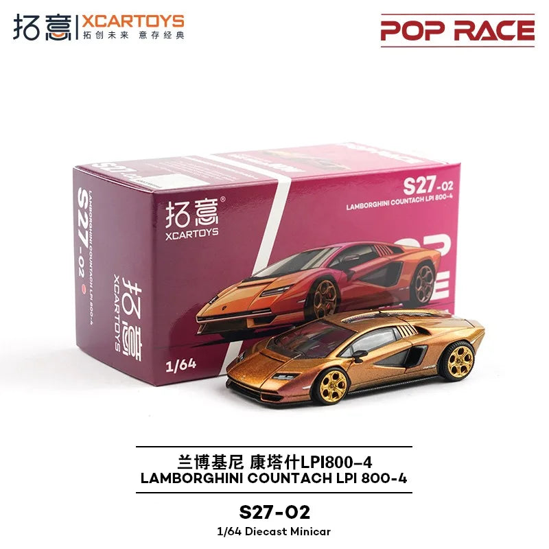 Xcartoys PopRace 1/64 Diecast Model Car Metal Alloy Vintage Classic Sports Car for Adults Collection Gift Boys Toy