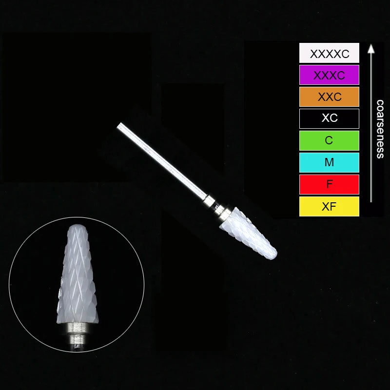 Ceramic Tungsten Nail Drill Bits Milling Cutter For Manicure Pedicure Nail Files Buffer Nails Art Equipment Accessories Tool