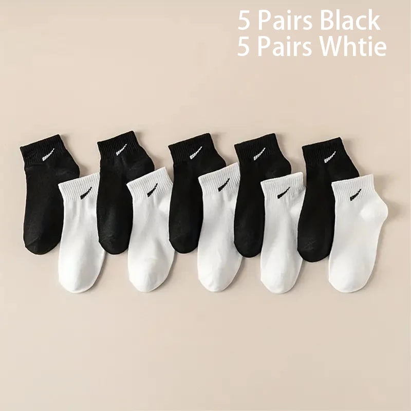 5/10/20/30 Pairs Women/Men Boat Socks Invisible Low Cut Silicone Summer No-show Ankle Socks Solid Color Casual Breathable