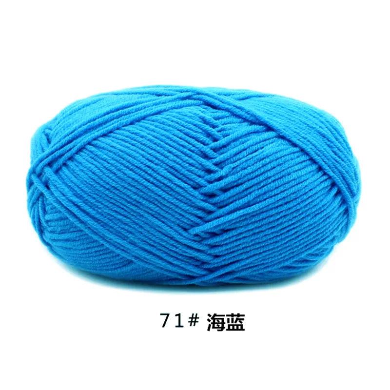 40-50g/Set 4ply Milk Cotton(80%) Knitting Yarn Needlework Dyed Lanas For Crochet Craft Sweater Hat Dolls At Low Price