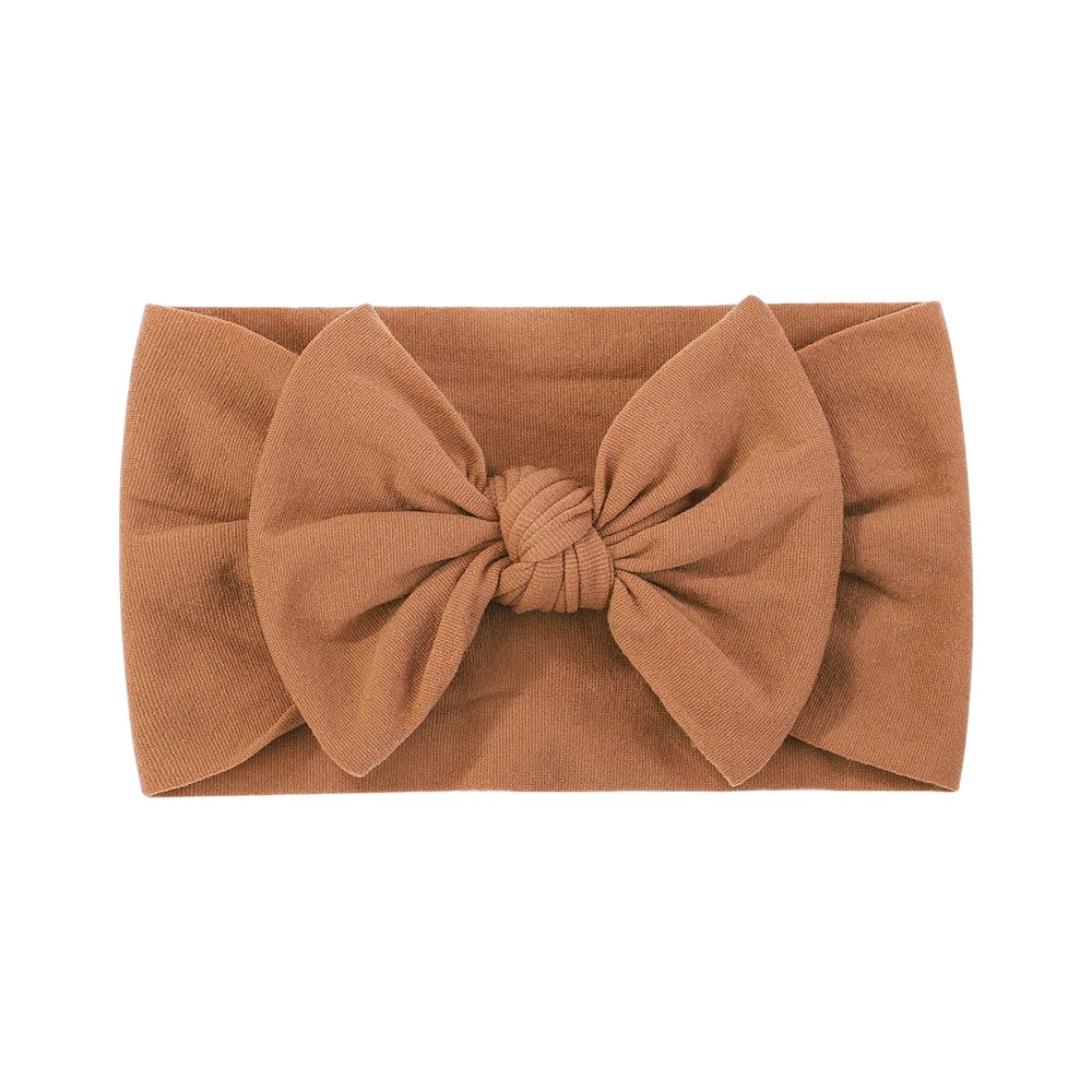 Candy Colors Baby Bowknot Hairband Broadside Headband Kids Girls Boutique Elastic Protect Turban Headwear Kids Hair Accessories