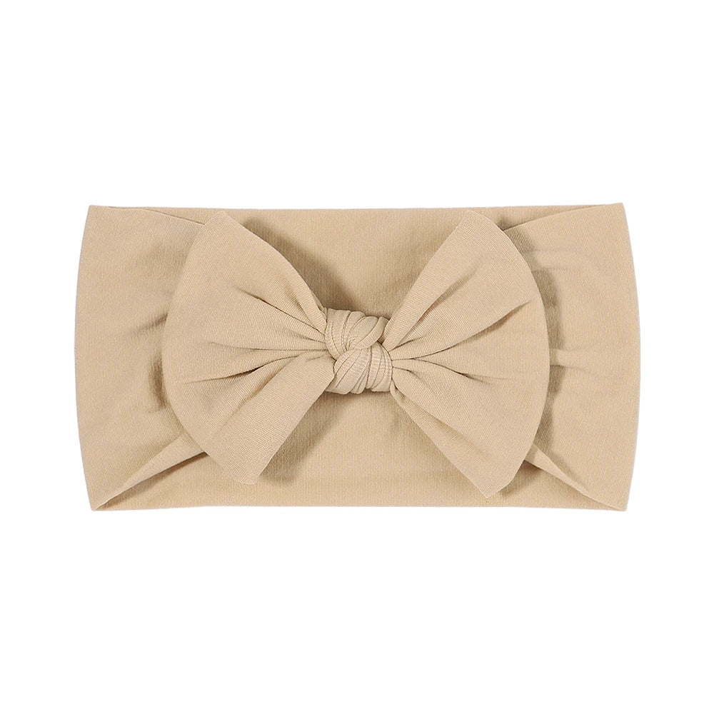 Candy Colors Baby Bowknot Hairband Broadside Headband Kids Girls Boutique Elastic Protect Turban Headwear Kids Hair Accessories