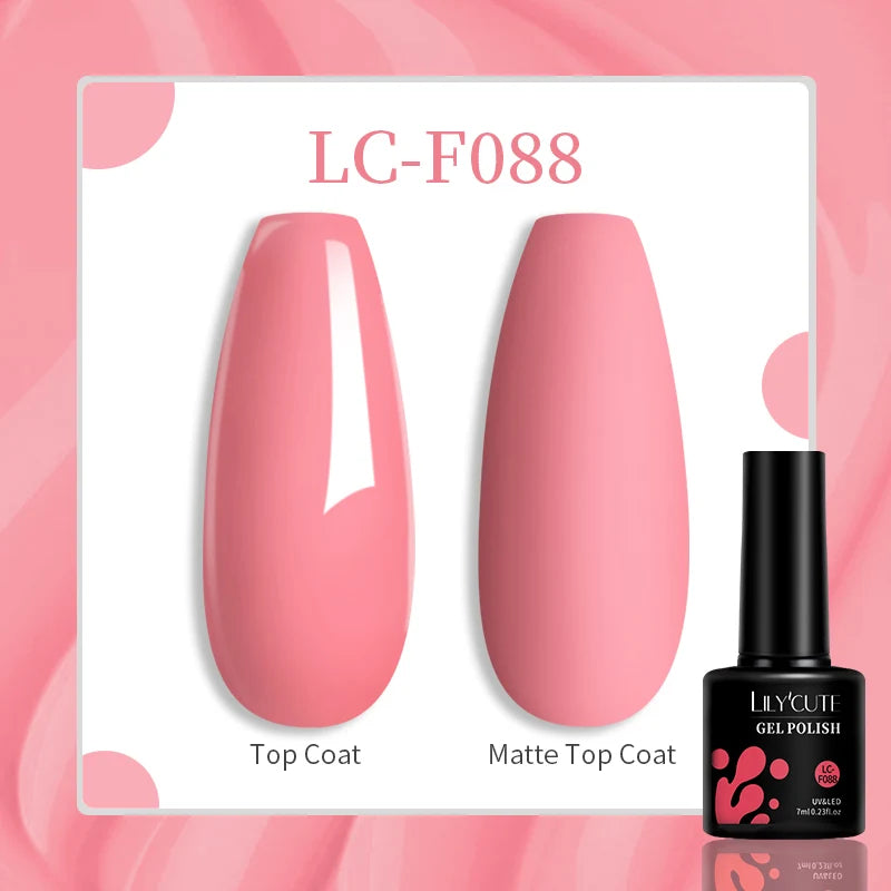 LILYCUTE Pink Purple Color Gel Nail Polish Spring Summer Semi Permanent For Manicure Soak Off Nail Art Gel Varnish