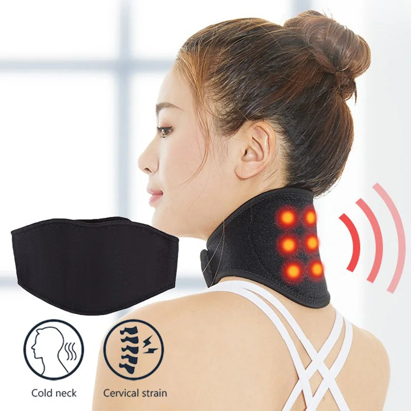 Health Care Neck Support Massager 1Pcs Tourmaline Self-heating Neck Belt Protection Spontaneous Heating Belt Body Massager