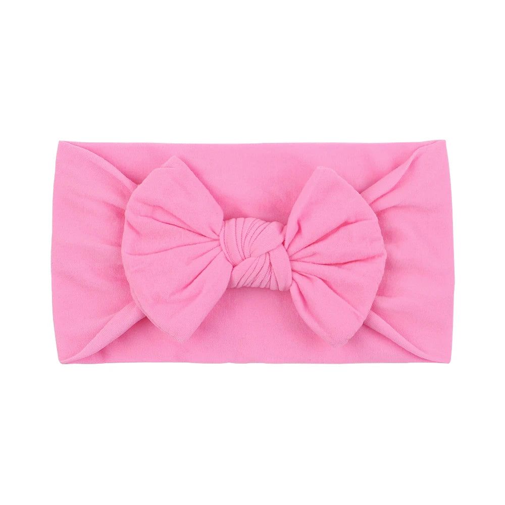 Candy Colors Baby Bowknot Hairband Broadside Headband Kids Girls Boutique Elastic Protect Turban Headwear Kids Hair Accessories