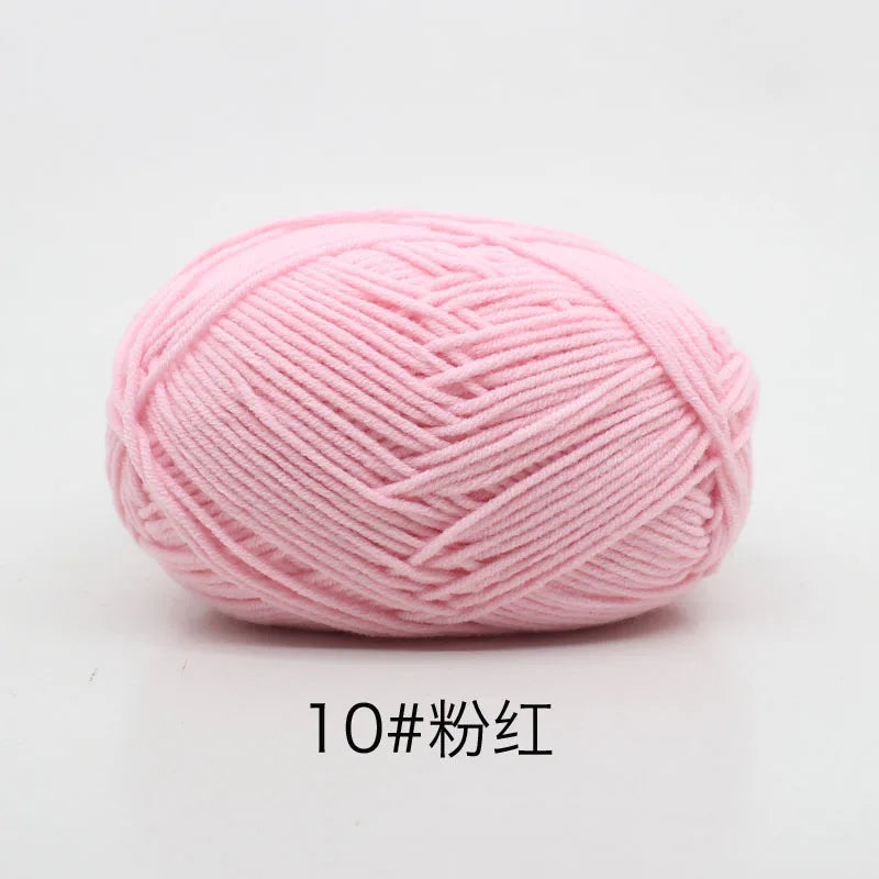 40-50g/Set 4ply Milk Cotton(80%) Knitting Yarn Needlework Dyed Lanas For Crochet Craft Sweater Hat Dolls At Low Price