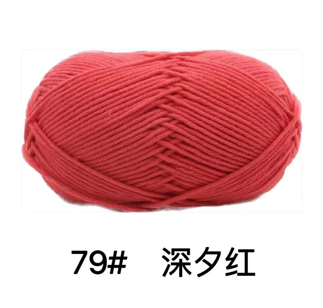 40-50g/Set 4ply Milk Cotton(80%) Knitting Yarn Needlework Dyed Lanas For Crochet Craft Sweater Hat Dolls At Low Price
