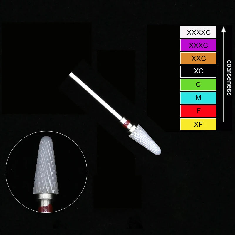 Ceramic Tungsten Nail Drill Bits Milling Cutter For Manicure Pedicure Nail Files Buffer Nails Art Equipment Accessories Tool