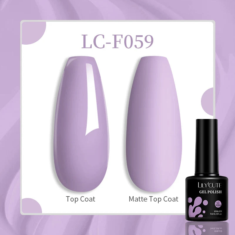 LILYCUTE Pink Purple Color Gel Nail Polish Spring Summer Semi Permanent For Manicure Soak Off Nail Art Gel Varnish
