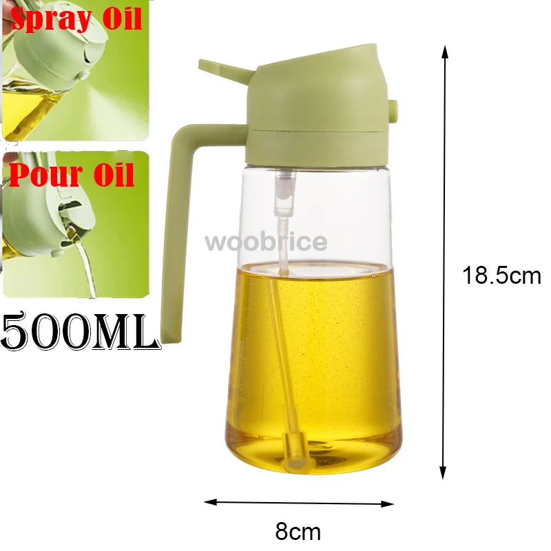 2in1 Kitchen Spray Oil Dispenser Oil Sprayer Polisher or Oil Brush for Air Fryer Salad Grilling Roasting Cooking Kitchen Acceeso