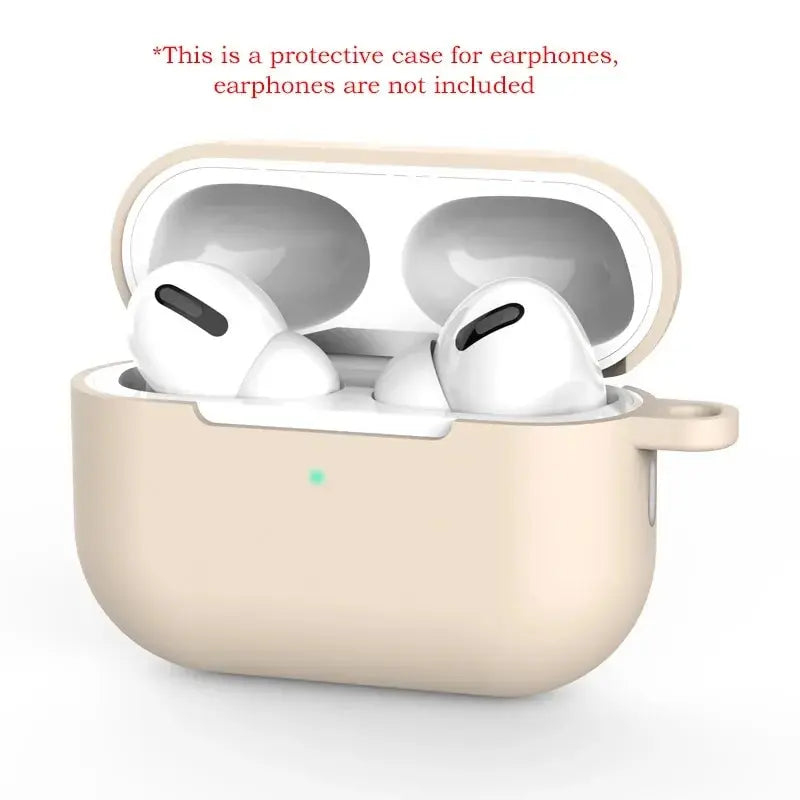 For AirPods Pro Protective Case Silicone New Solid Color Apple Bluetooth Headset Soft Case Protective Cover