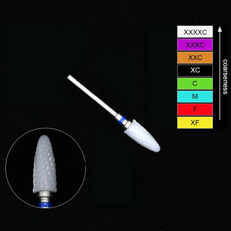 Ceramic Tungsten Nail Drill Bits Milling Cutter For Manicure Pedicure Nail Files Buffer Nails Art Equipment Accessories Tool