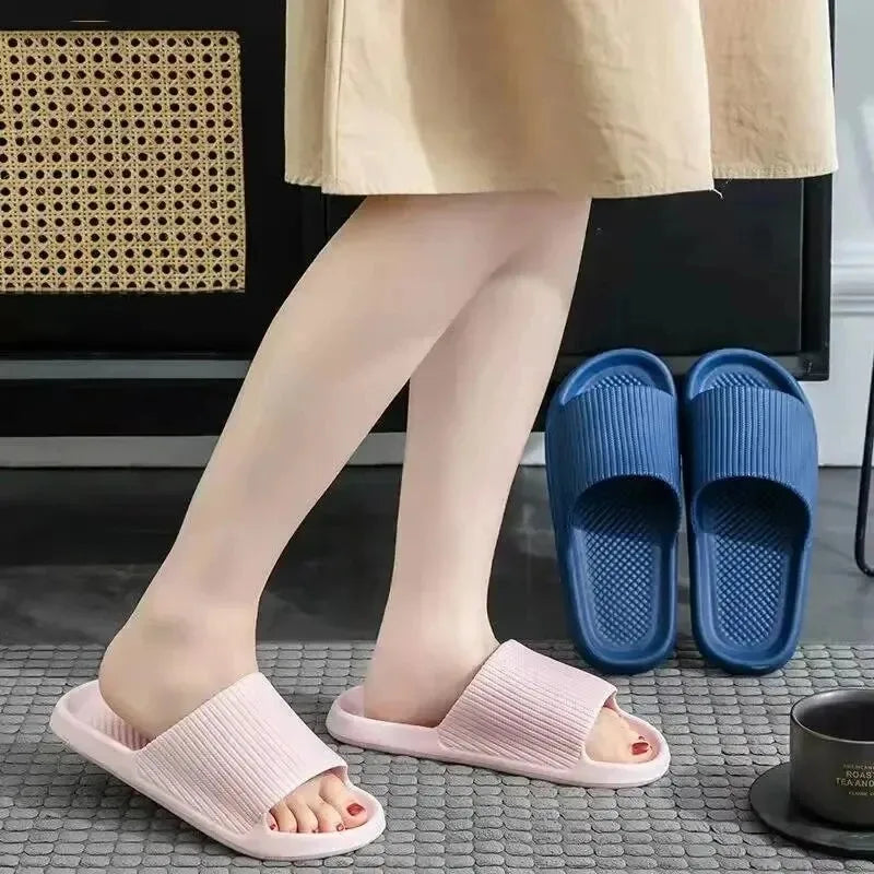 Non-slip EVA Soft Sole Massage Shower Shoes for Women Men Couples Waterproof  Home Leisure Fashion Bathroom Slippers