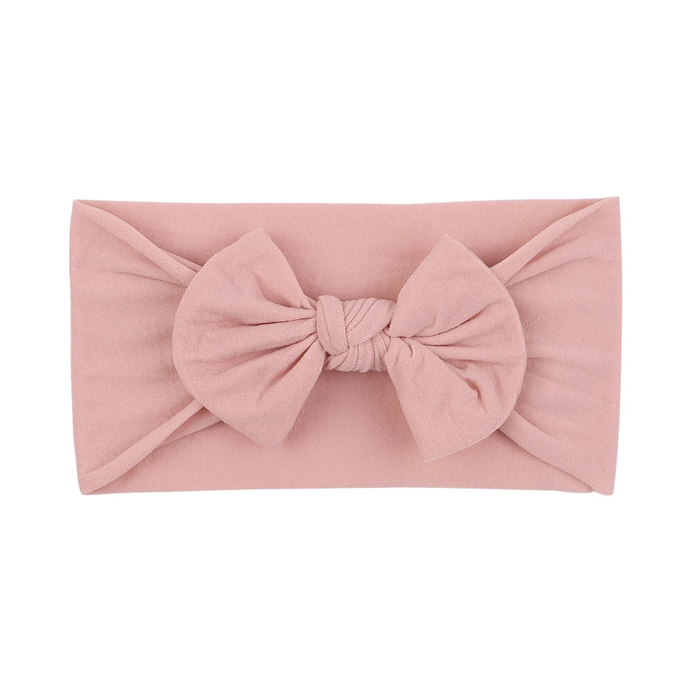 Candy Colors Baby Bowknot Hairband Broadside Headband Kids Girls Boutique Elastic Protect Turban Headwear Kids Hair Accessories