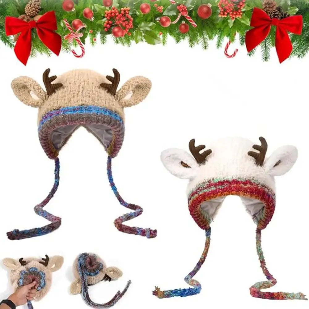 ReindeerCozy™ Windproof Antler Hat 🦌❄️