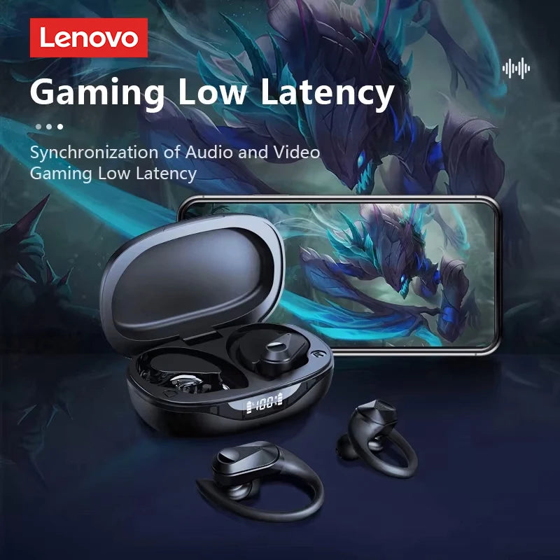 Lenovo LP75 Bluetooth 5.3 Earphones TWS Wireless Sport Headphones LED Digital Display HiFi Stereo Noise Reduction Gaming Earbuds
